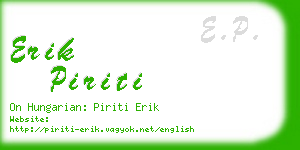 erik piriti business card